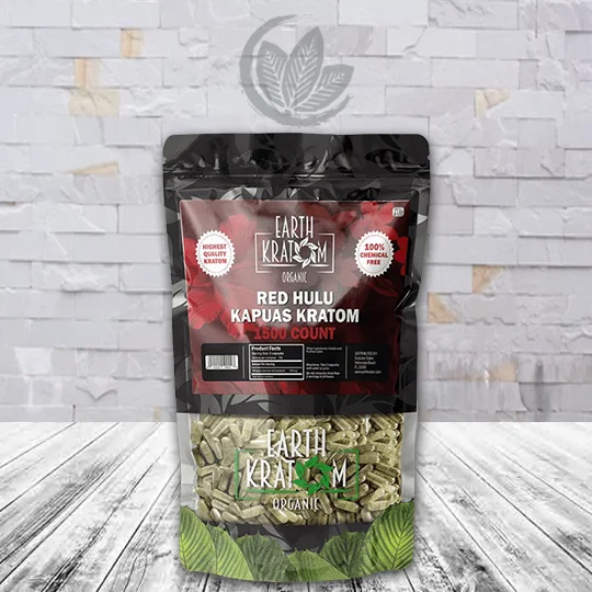 Earth Kratom Red Hulu Kapuas Capsules - Image 5