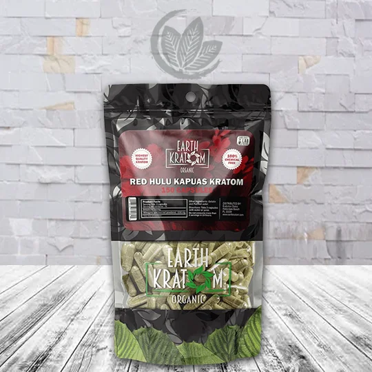 Earth Kratom Red Hulu Capsules - 150ct