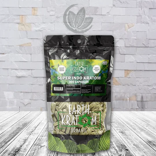 Earth Kratom Super Indo Capsules - 300ct