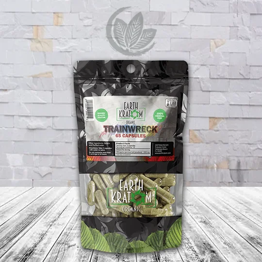 Earth Kratom Trainwreck Capsules - 65ct