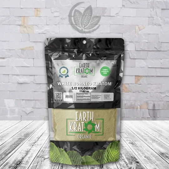 Earth Kratom White Borneo Powder - 1 half Kilogram