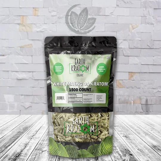 Earth Kratom White Maeng Da Capsules - 1500ct