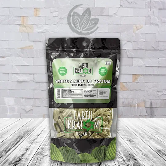 Earth Kratom White Maeng Da Capsules - 150ct