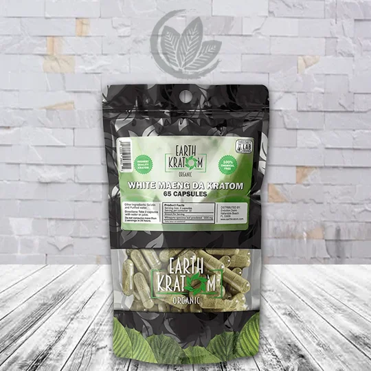 Earth Kratom White Maeng Da Capsules - 65ct