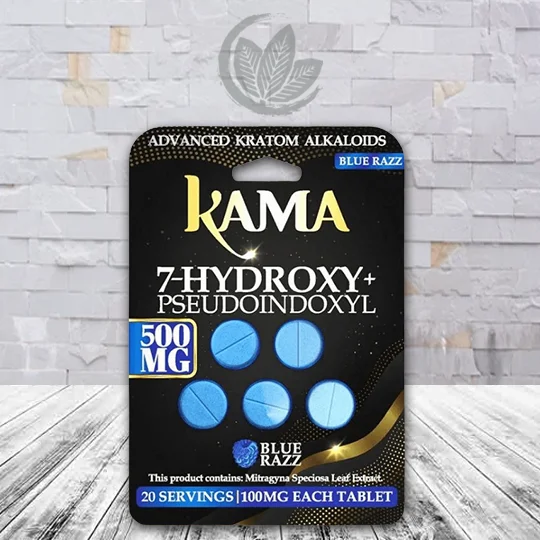 Kama 7-Hydroxy 500mg - Blue Razz - 5ct Single Blister Pack