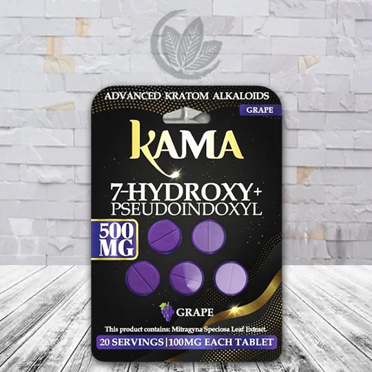 Kama 7-Hydroxy 500mg - Grape - 5ct Single Blister Pack