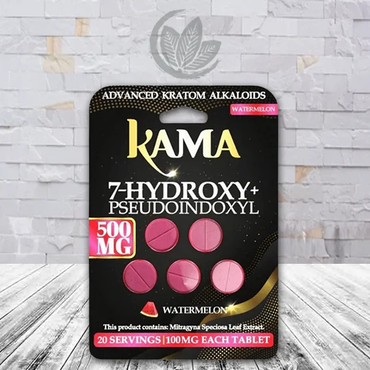 Kama 7-Hydroxy 500mg - Watermelon - 5ct Single Blister Pack