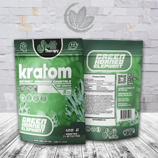 MIT Therapy Onxy Extra Strength Kratom Capsules - Green Horned Elephant -150ct