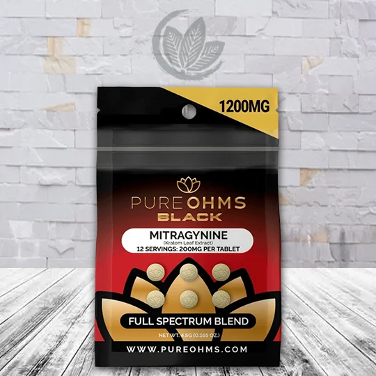 Pure Ohmz Black MIT Full-Spectrum 1200mg - 6ct Single Pack