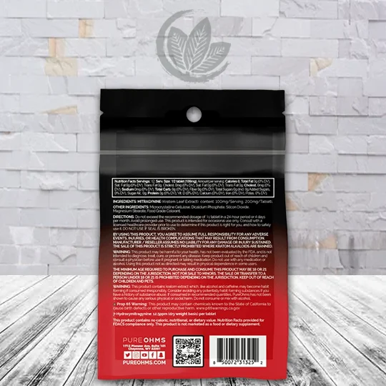 Pure Ohmz Black MIT Full-Spectrum 1200mg - 6ct Single Pack nutrition facts