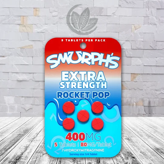 Smurfs 7-Hydroxy Kratom Extract Tablet 400mg - Rocket Pop - 5ct Single Blister Pack