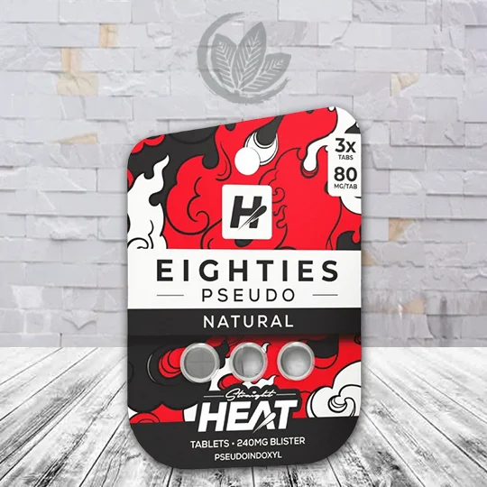 Straight Heat Eighties Psuedo Tablets 240mg - Natural - 3ct Single Blister Pack