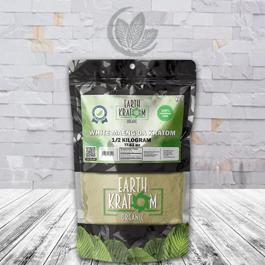 Earth Kratom White Maeng Da Powder - 1 half Kilogram