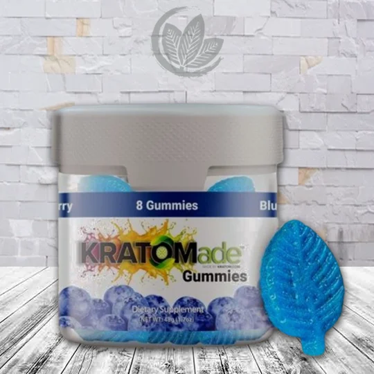 Kratomade Kratom Extract Gummies 200mg Blueberry