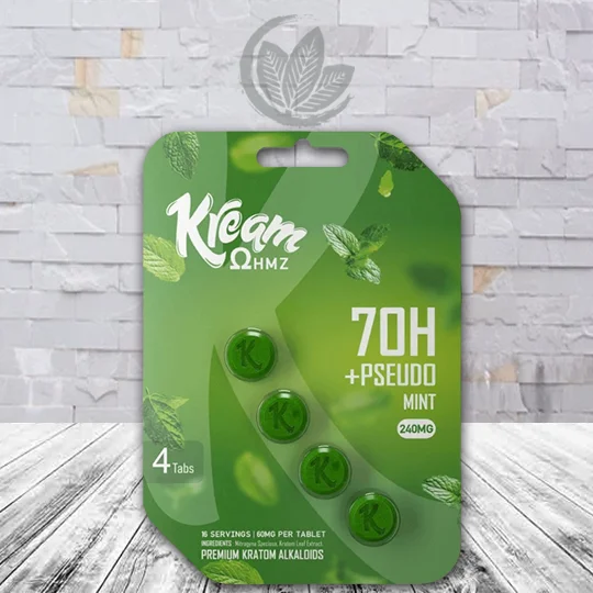 Kream Ohmz 7OH + Pseudo 240mg - Mint -- 4ct Single Blister Pack