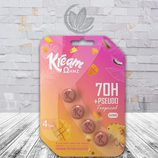 Kream Ohmz 7OH + Pseudo 240mg - Tropical -- 4ct Single Blister Pack