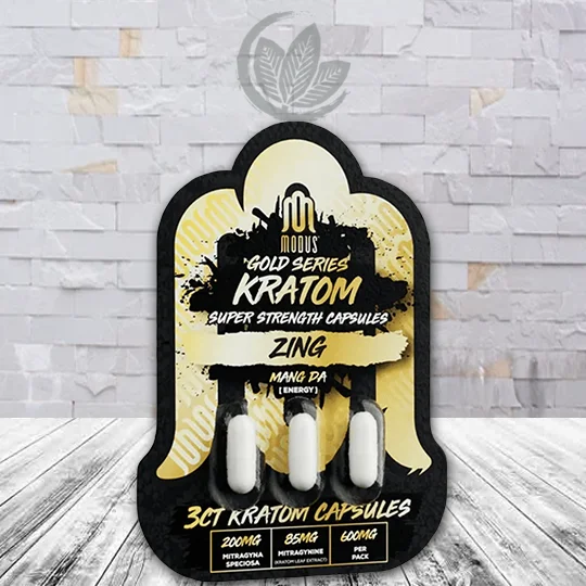 Modus Gold Series Kratom Super Strength Capsules Zing-Maeng Da (3ct)
