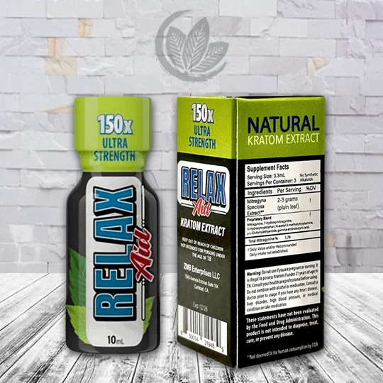Relax Aid 150x Ultra Strength Kratom Extract Shot 10ml