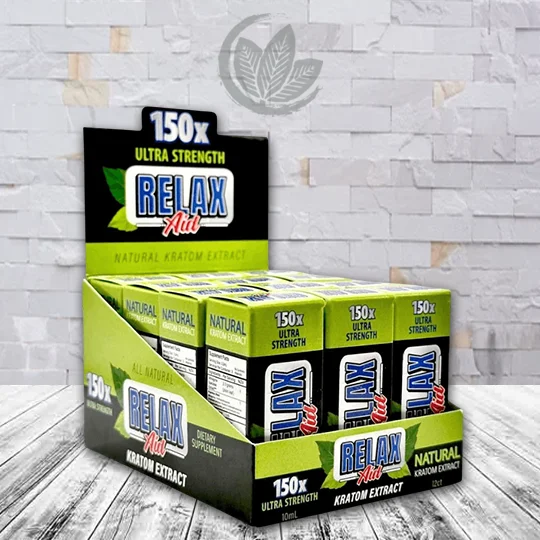 Relax Aid 150x Ultra Strength Kratom Extract Shot 10ml - Image 4