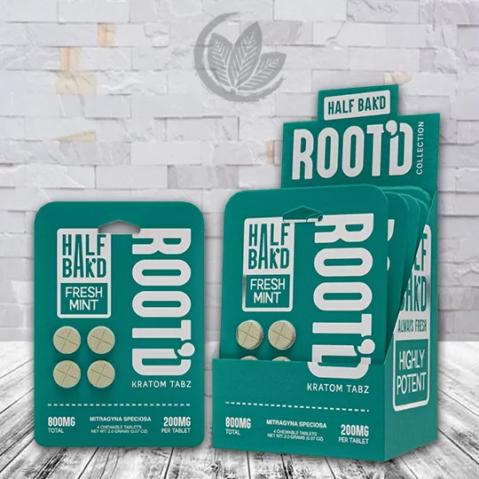 Root'd Half Baked MIT Kratom Tabz 800mg - Image 6