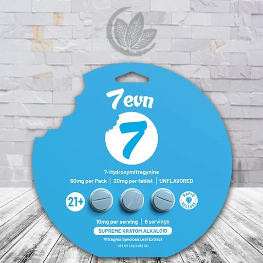 7evn 7Supreme 7-Hydroxy Kratom Tablets 60mg - Unflavored -- 3ct Single Blister Pack