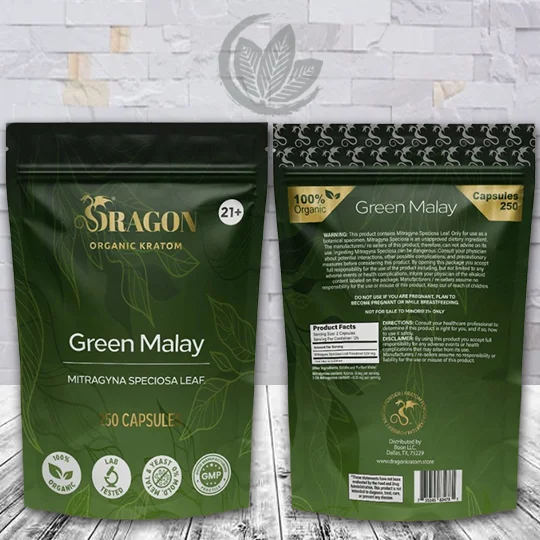 Dragon Organic Kratom Green Malay Kratom Capsules - Image 4