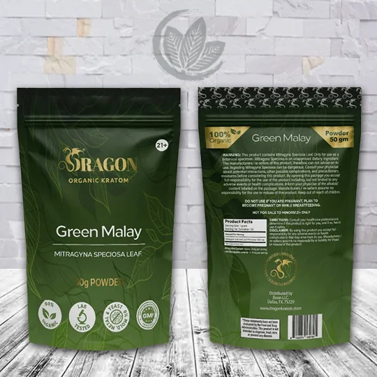 Dragon Organic Kratom Green Malay Kratom Powder - 50g