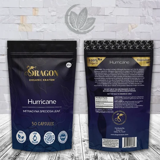 Dragon Organic Kratom Hurricane Kratom Capsules - 50CT