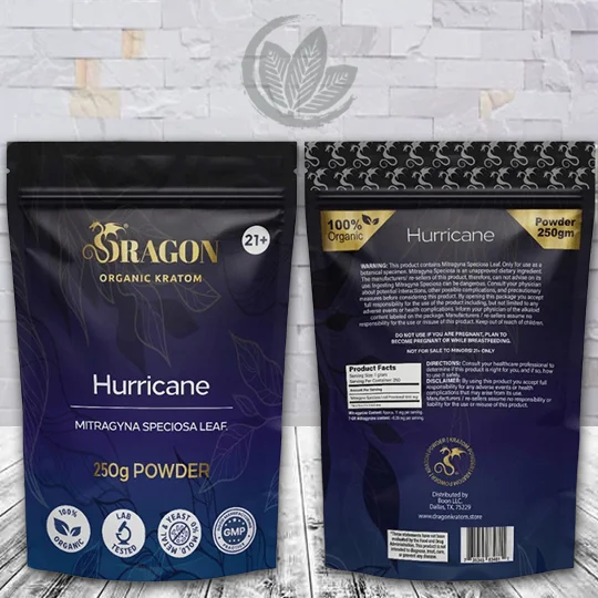 Dragon Organic Kratom Hurricane Kratom Powder - 250g