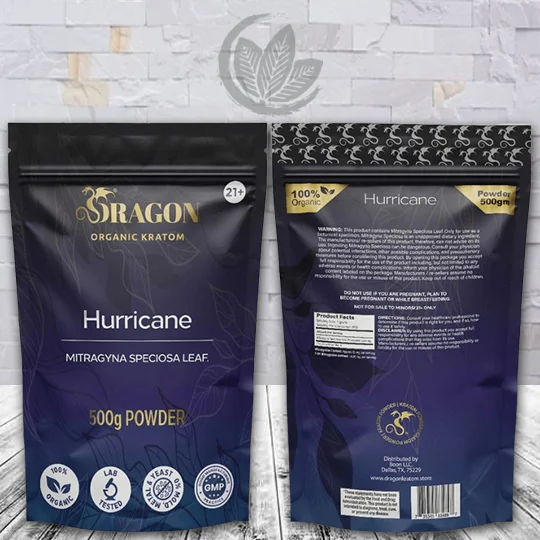 Dragon Organic Kratom Hurricane Kratom Powder - 500g