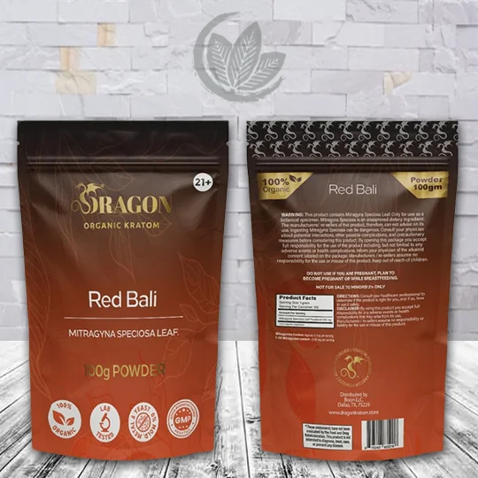 Dragon Organic Kratom Red Bali Kratom Powder - 100g