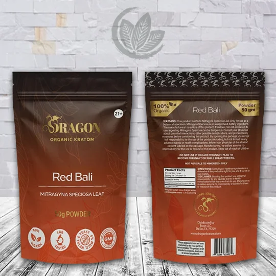 Dragon Organic Kratom Red Bali Kratom Powder - 50g