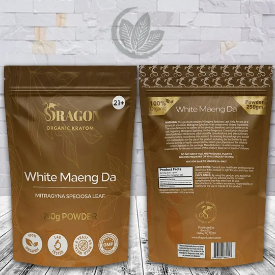 Dragon Organic Kratom White Maeng Da Kratom Powder - 250g