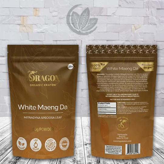 Dragon Organic Kratom White Maeng Da Kratom Powder - 50g