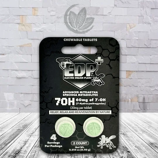 EDP Plus 7-Hydroxy 60mg Tablets - 2ct Single Blister Pack
