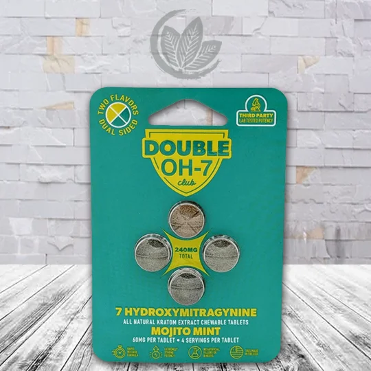 Hidden Hills Double Oh-7 7-Hydroxy Tablets 240mg - Mojito Mint -- 4ct Single Blister Pack