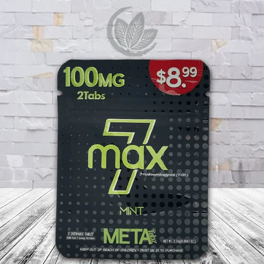 MetaTabz 7MAX 7-Hydroxy 100mg - Mint -- 2ct Single Blister Pack
