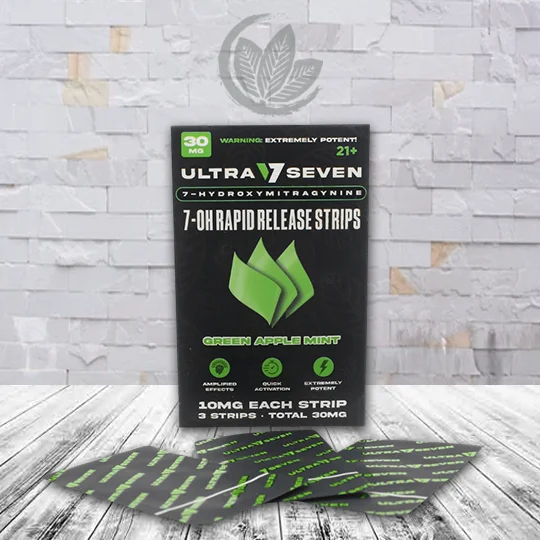 Ultra Seven 7OH Rapid Release Strips 30mg - Green Apple Mint -- 3ct