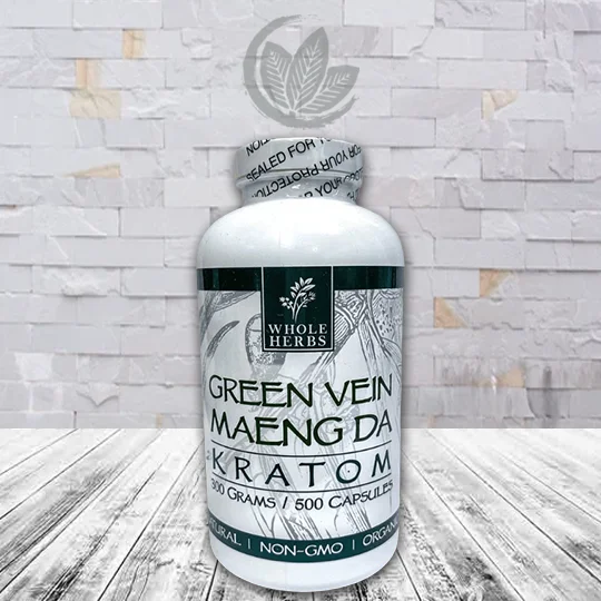 Whole Herbs Kratom Green Vein Maeng Da Capsules - Image 3