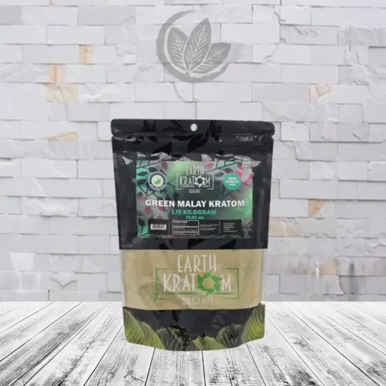 Earth Kratom Green Malay Powder - 1half Kilogram