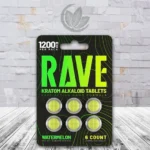 Rave Fast-Acting Nano Kratom Tablets 1200mg - Watermelon -- 6ct Blister Pack