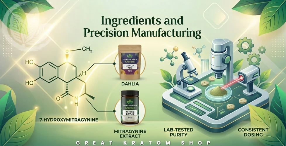 Ingredients in That One Place Kratom Products