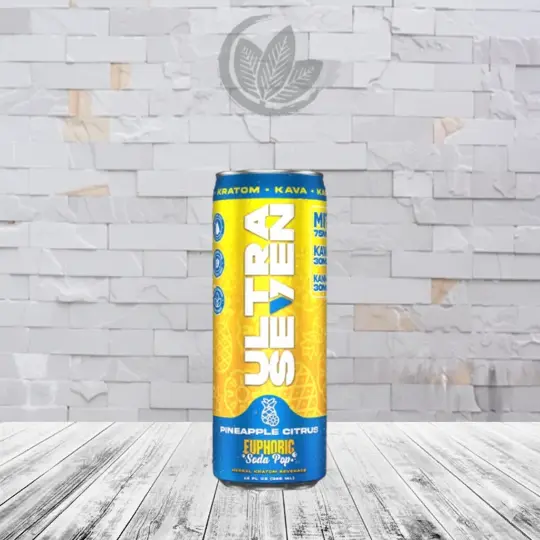 Ultra Seven Euphoric Soda MIT + Kava + Kanna 135mg-Pineapple Citrus -- Single Can