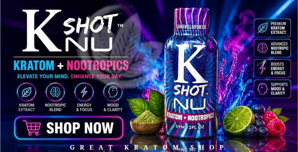 K Shot Nu Kratom + Nootropic Liquid Extract Shot